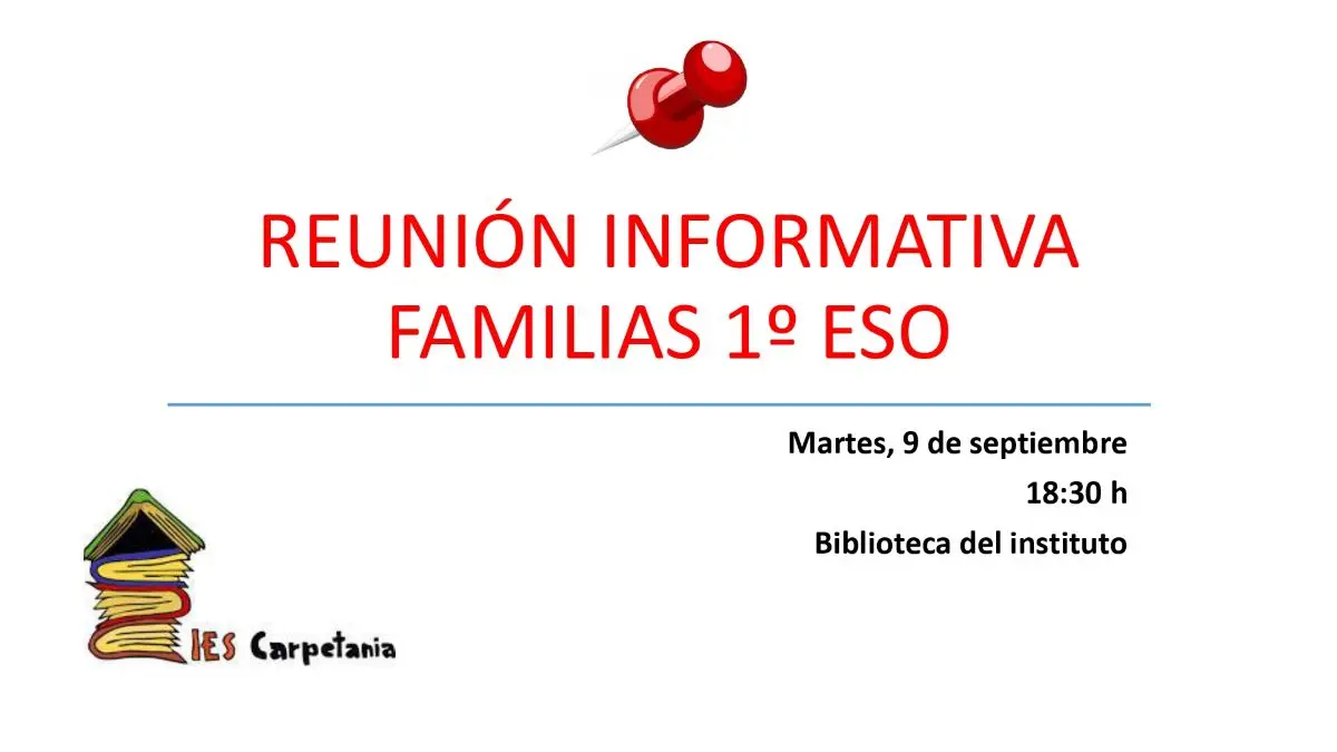 REUNIÓN FAMILIAS 1º ESO